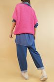 Big Softie Cap Sleeve Knit Top Hot Pink